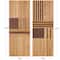 32" Brown Wooden Geometric Handmade Two-Toned Wall Décor Set